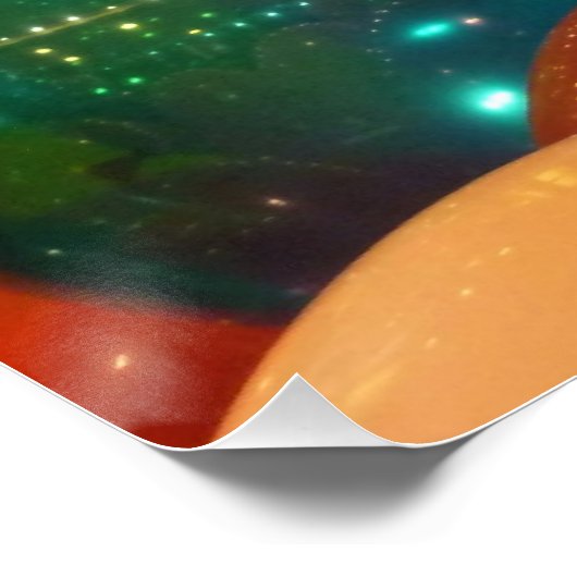 Balloons Farbiges Party Design Poster (Ecke)