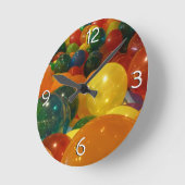 Balloons Farbiges Party Design Runde Wanduhr (Winkel)