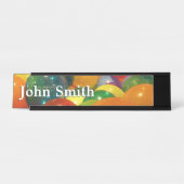 Balloons Farbiges Party Design Schreibtischnamensplakette (Vorderseite )