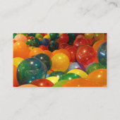 Balloons Farbiges Party Design Visitenkarte (Rückseite)