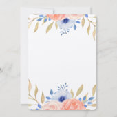 Balloons Floral Baby Dusche Einladung (Rückseite)