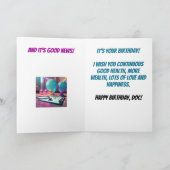 Balloons Funny Doctor Birthday Karte (Innenseite)