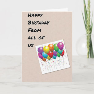 BALLOONS FÜR SIE GLÜCKLICH GEBURTSTAG VON ALLEN UN KARTE