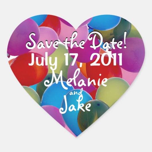 Balloons Galore Heart Sticker (Vorderseite)