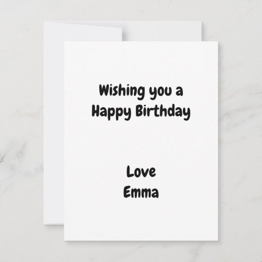 Balloons Geburtstagskarte (Rückseite)