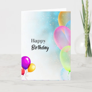 Balloons Geburtstagskarte Dankeskarte