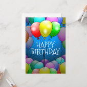 Balloons Geburtstagskarte Karte (Vorderseite/Rückseite Beispiel)