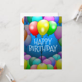 Balloons Geburtstagskarte Karte (Vorderseite/Rückseite Beispiel)