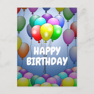 Balloons Geburtstagskarte Postkarte