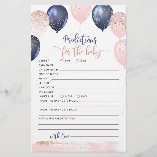 Balloons Geschlecht enthüllt Vorhersagen für Baby (Vorderseite)