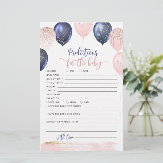 Balloons Geschlecht enthüllt Vorhersagen für Baby (Stehend Vorderseite)