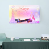 Balloons, Glas, Heel, Glitzer Kleid Ombre Banner (Messeveranstaltung)