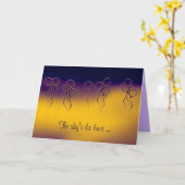 Balloons ~ Grußkarte Karte (Gelbe Blume)