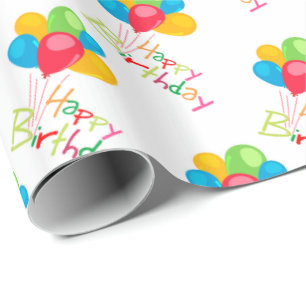 Balloons Happy Birthday Geschenkpapier