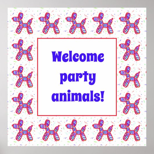 Balloons Hund Party Poster (Vorne)