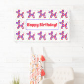 Balloons Hunde Party Happy Birthday Banner (Insitu)