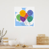 Balloons im Himmelsposter Poster (Küche)