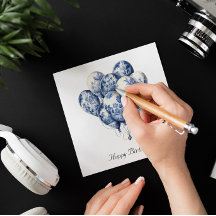 Balloons in Delft Blue, anpassbar