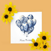 Balloons in Delft Blue, anpassbar Einladung