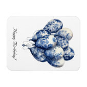 Balloons in Delft Blue, anpassbar Magnet (Horizontal)