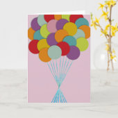Balloons Karte (Gelbe Blume)