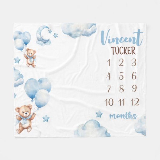 BALLOONS KLEINER KLEINER KLEINER KLEINER KLEINER K FLEECEDECKE (Vorderseite (Horizontal))