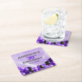Balloons Lila Geburtstag Rechteckiger Pappuntersetzer (Vor Ort)