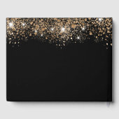 Balloons mit schwarzem Glitzer für Babydusche Gästebuch (Rückseite)