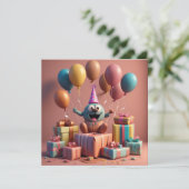 Balloons niedliche Grafikkarte (Stehend Vorderseite)