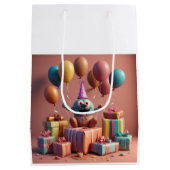 Balloons niedliche Kunstwerke Mittlere Geschenktüte (Rückseite)