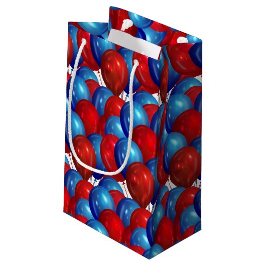 Balloons Papiergeschenktasche Kleine Geschenktüte (Rückseite Schrägansicht)