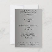 Balloons Paris Eiffel Tower Glam Chic Gray Einladung (Rückseite)