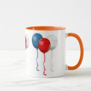 Balloons Party Dusche personalisieren Dank Ziel Tasse