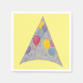 Balloons Party Hat Birthday Paper Napkins Serviette