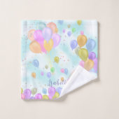 Balloons Pastell Handtuch Badhandtuch Set (Waschlappen)