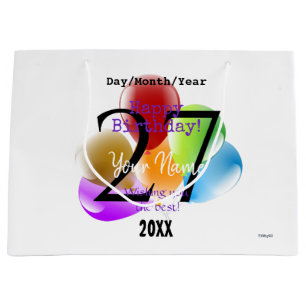 Balloons Personalisiert Geburtstagsgeschenktasche Große Geschenktüte