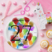 Balloons Personalisiert Happy Birthday Papierplatt Pappteller (Party)