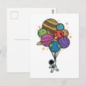 Balloons Planeten Weltraumgalaxie Universum Postkarte (Vorne/Hinten)
