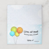 Balloons Platzkarte (Außenseite Aufgefaltet)