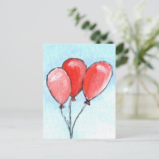 Balloons Postkarte (Stehend Vorderseite)