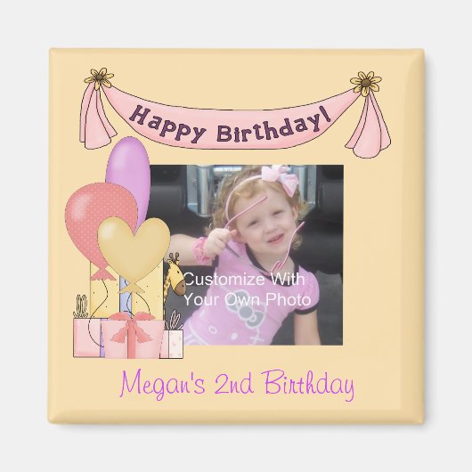 Balloons & Presentage Birthday Magnet (Vorne)