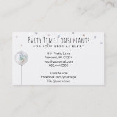 *~* Balloons Rainbow Party Event Plane Modern Visitenkarte (Rückseite)