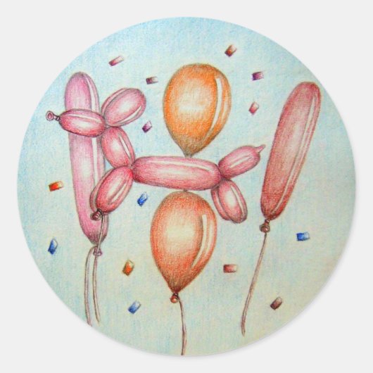 Balloons Runder Aufkleber (Vorderseite)
