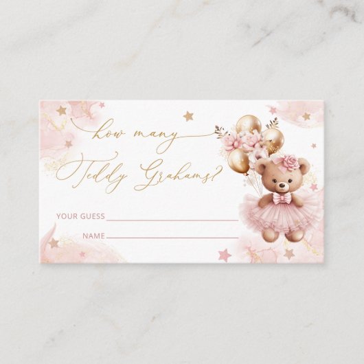 Balloons schätzen wie viele Grahams Tickets Begleitkarte (Vorderseite)