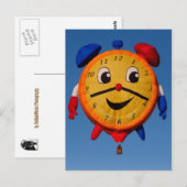 Balloons Shape Clock 6268 Postkarte (Vorne/Hinten)