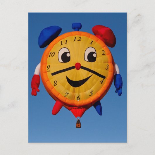Balloons Shape Clock 6268 Postkarte (Vorderseite)