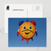 Balloons Shape Clock 6268 Postkarte (Vorne/Hinten)