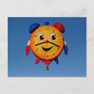 Balloons Shape Clock 6268 Postkarte