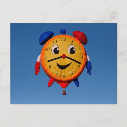 Balloons Shape Clock 6268 Postkarte (Vorderseite)
