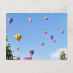 Balloons Sky Balloon Festival Postkarte